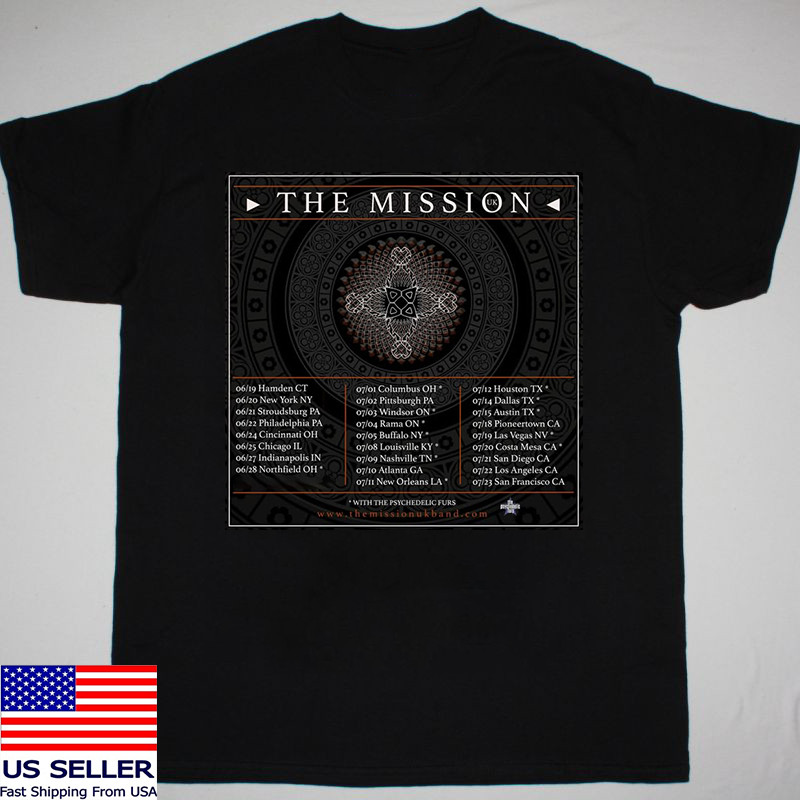 The Psychedelic Furs On Tour With The Mission T Shirt Full Size S-5XL SS949