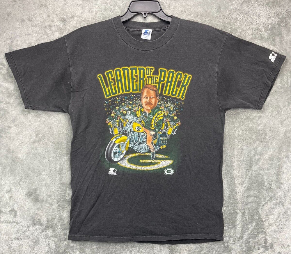 VTG Starter Green Bay Packers T-Shirt Sz Large Leader of The Pack Mike Holmgren