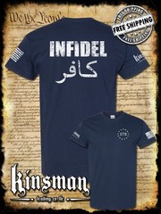 Infidel 2-Sided T-Shirt – USA Patriotic Freedom Military Proud Pro Gun Rights