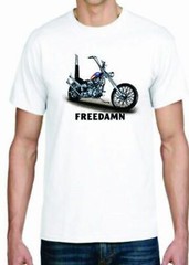 Adult DryBlend® T-Shirt – ( FREEDAMN – AMERICAN PRIDE / BIKER / CHOPPER)