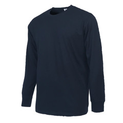 Cotton T- Shirt Crew Neck Long Sleeves Men’s Shirts Ribbed Cuff and Neck Solid