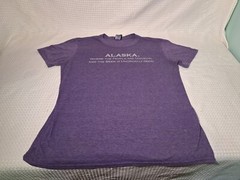 Silver Gulch Brewing Fairbanks Alaska Brewery Souvenir Purple T-Shirt Size L
