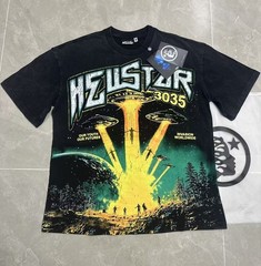 Hell Studios star 3035 Alien Spaceship pattern Tee Mens Short sleeved T-shirt