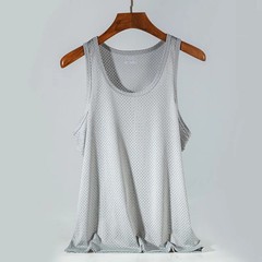 Men Ice Silk Tank Top Men’S Trendy Mesh Breathable Quick Drying Sports
