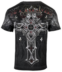Xtreme Couture By Affliction Men’s T-Shirt Battledome Biker Cross