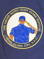 Grand Haven Coast Guard Festival Hoodie USCG – Navy Heavyweight Back Graphic XL