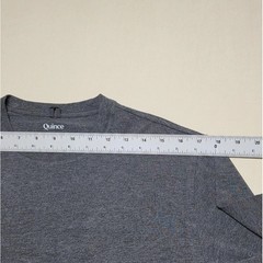 Quince Mens Long Sleeve Crew Neck T-Shirt Heather Gray Size Medium Pullover