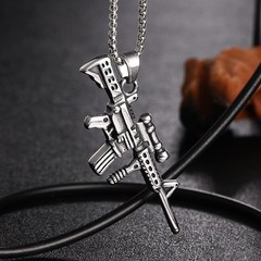 2 Pack Creative Funny Doodle Necklace Matchstick Hand Design Jewelry Gift