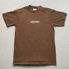 Shaka Wear Super Max Heavyweight Brown T-Shirt Size Men’s M Embroidered Logo