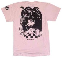 Neff x Disney Mens Mickey Mouse No Worries Double Sided Pink Shirt New S-XL