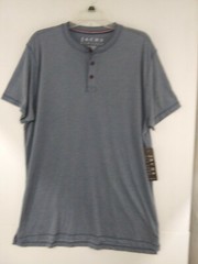 Jachs Men’s 2XL Blue Short Sleeve Henley T-shirt NWT
