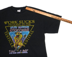 Vintage T Shirt Black Graphic L Humor 90s Vtg Work Sucks Rare!