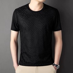 Men’s Breathable Ice Silk T-shirt Lightweight Summer Casual Designer Tee New