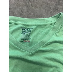 Polo Ralph Lauren Men’s Green V Neck T Shirt XL TG Classic Fit Cotton