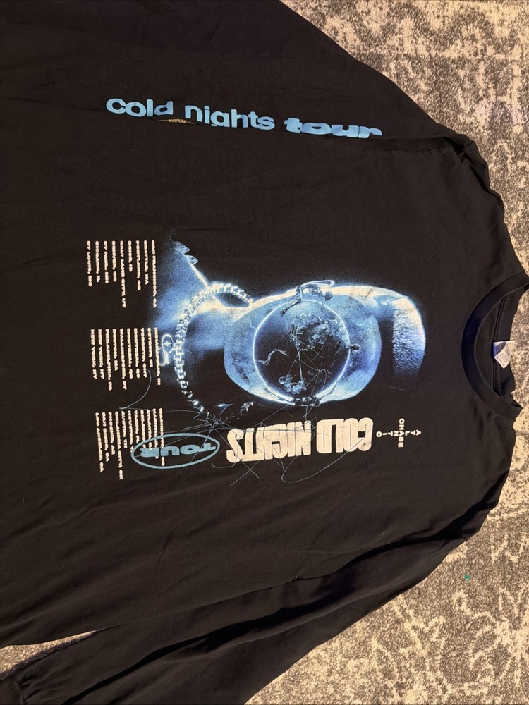 Shaka Wear Chase Atlantic Cold Nights Tour Long Sleeve T-Shirt Black Size XL