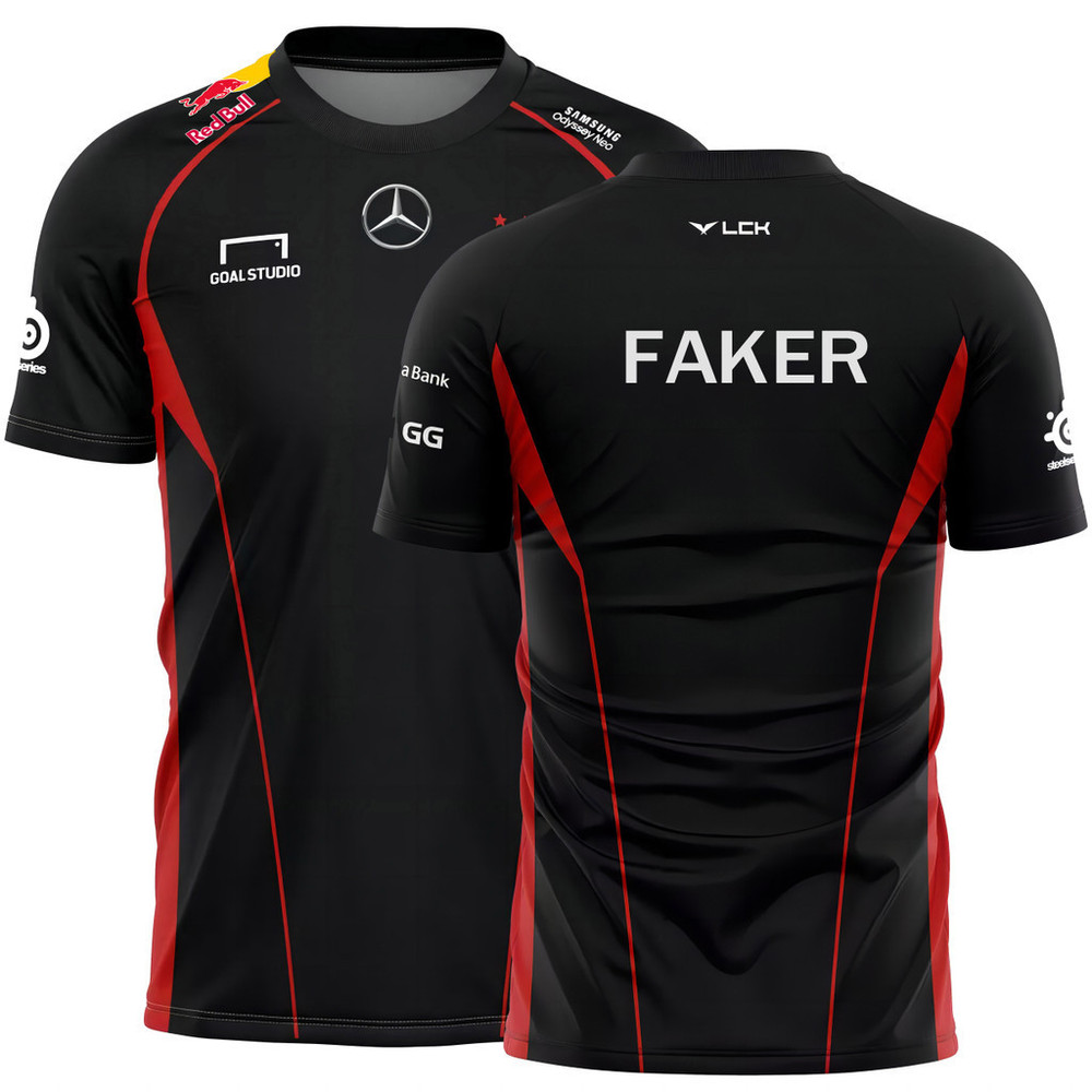 LCK T1 Uniform Jersey FAKER (Others as well) Uniform T-shirt Mens SKT TD1302