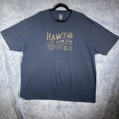 Hawx Men’s Blue Short Sleeve Work Gear USA Size 2XL Everyday Casual Cotton Blend