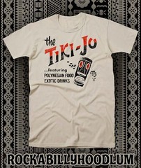 Retro Tiki Art Tee T Shirt Cotton Mug Bar Restaurant Tiki Jo Santa Monica CA