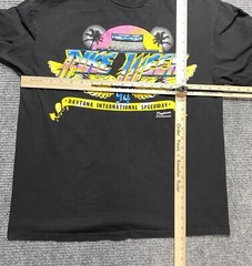 Vintage Bike Week Long Sleeve T Shirt Mens Large Neon 90s Daytona Speedway Retro