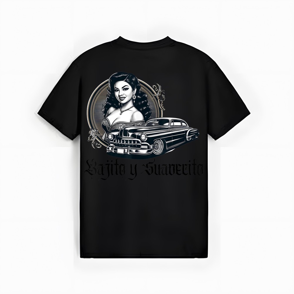 Mexican Street Culture Lowrider Latina Bajito y Suavecito T-Shirt
