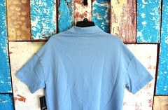 Men’s No Boundaries Oversize French Terry Polo Shirt XSMALL Chambray NEW