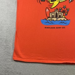 Birdland Surf Ocean City Shirt Adult XL Orange Graphic Tee Short Sleeve READ