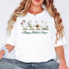 Happy Mothers Day Cute Duck Mom Family Gift T-shirt