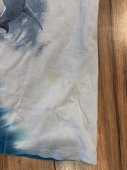 Vintage Y2K 2000 Padre Texas Sharks Aquatic Sea Turtle Blue Tie Dye Shirt XL AOP
