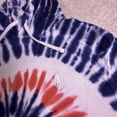 Polo Ralph Lauren Hooded T Shirt Mens L Red White Blue Tie Dye Long Sleeve Tee
