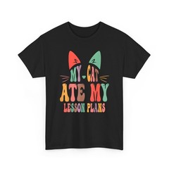 Cat Ate My Lesson Plans Teacher Humor Gift Women T Shirt