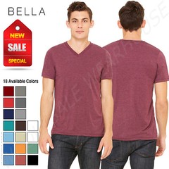 Bella Canvas Unisex Triblend Short Sleeve V-Neck T-Shirt M-3415C