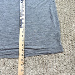 Bullock & Jones T-Shirt Mens 50 M/L Gray Mock Neck Short Sleeve Italy 100% Silk