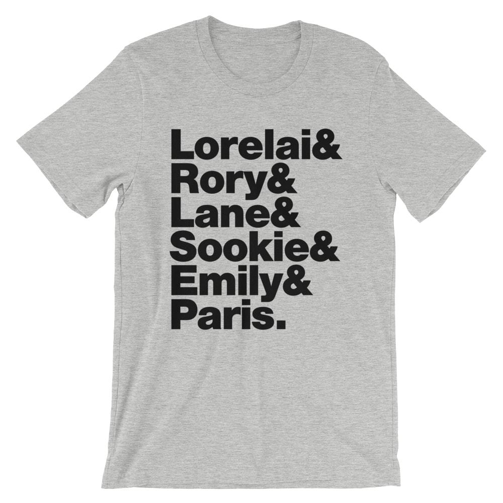 Gilmore Girls T-Shirt. Black White Gray or Red Soft Cotton TV Show Tee