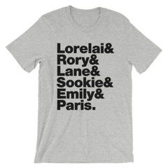 Gilmore Girls T-Shirt. Black White Gray or Red Soft Cotton TV Show Tee
