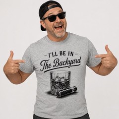 Funny Whiskey Cigar Shirt Backyard BBQ Grilling Gift for Dad