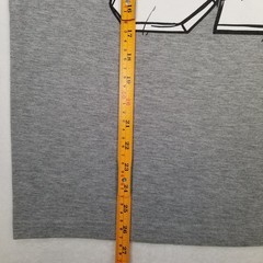 Men’s Gray Never 51 St Large Block Letter Graphic Tee Shirt Medium Casual