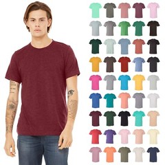 BELLA + CANVAS Unisex Triblend Tee Short Sleeve Plain Basic T-Shirt 3413