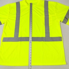 PIP Hi-Vis Shirt Mens 2XL Safety Yellow Short Sleeve Reflective Tape Class 3