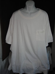 NEW “KING SIZE” White 100% Cotton w/Pocket S/S T-shirt Men’s Sz. 5XLT