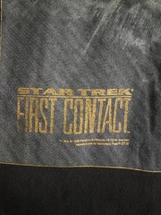 Vintage 1996 Star Trek First Contact Movie T-Shirt Hanes XL Size Single Stitch