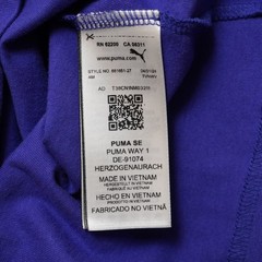 Puma T Shirt Mens XL Open Road Purple Zipper Pocket Athletic Short Sleeve