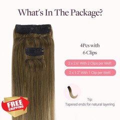 GOO GOO 18″ 4Pcs Hair Fill Ins #(T3/8)P(T3/613)