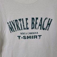 Fruit Of The Loom Shirt Men L White Myrtle Beach Graphic Tee Cotton Short Sleeve