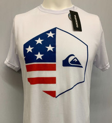 Quiksilver Mens Slim Fit American Flag T Shirt Short Sleeve Size S M XL