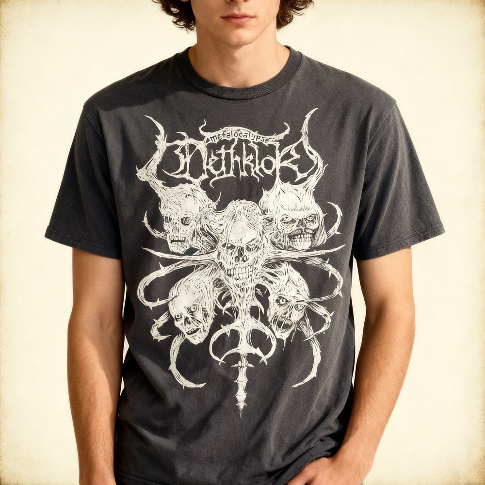 Metalocalypse Dethklok Band Black Short Sleeve T Shirt Full Size S-5XL