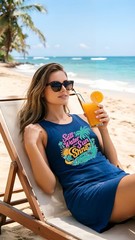 Casual Dresses for Women Novelty Salt Water and Sunshine Graphic Print Beach …