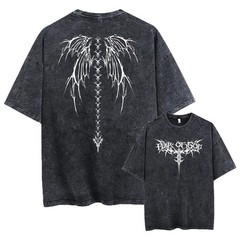 Mens Oversized Acid Wash Vintage Heavyweight Cotton Gym Streetwear Tee