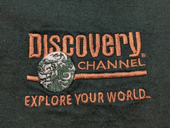 Discovery Channel Logo Short Sleeve Shirt Embroidered Men XL VTG 1990s RARE