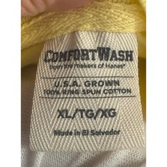 ComfortWash UW Stevens Point Pointers T-Shirt XL Yellow Ring Spun Cotton Hanes
