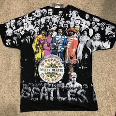 Vintage BEATLES T-Shirt SINGLE STITCH Double Sided PAINTED Sz XL NEW OLD STOCK
